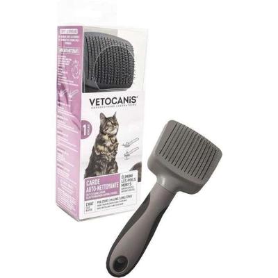 Vetocanis Intrekbare en zelfreinigende kaarthandborstel voor katten, 0,16301 kg