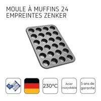 Zenker mini muffinbakvorm 24 stuks black metallic - thumbnail