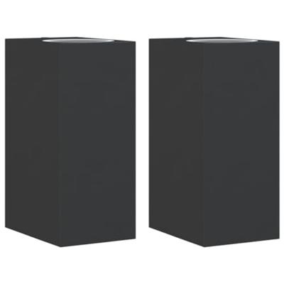 Buitenwandlampen 2 st gegoten aluminium zwart - thumbnail
