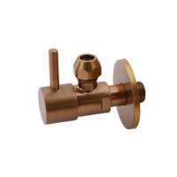 Xellanz Minimal Hoekstopkraan - 3/8x3/8 - of Knel - 10mm - Geborsteld Brons Koper PVD - thumbnail