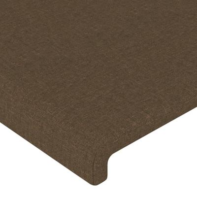 Hoofdbord LED 90x5x118/128 cm stof donkerbruin - thumbnail