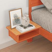 Bedframe met nachttafels met hoofdeinde Wasbruin 90 x 190 cm - thumbnail