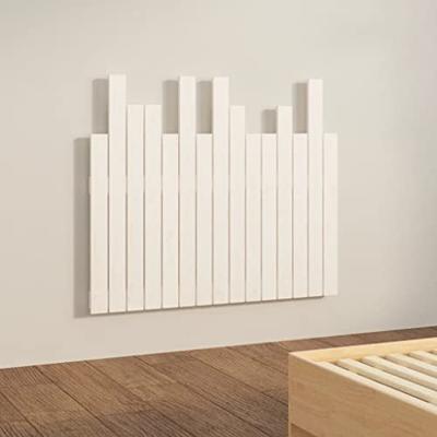 Hoofdbord wandmontage 95,5x3x80 cm massief grenenhout wit