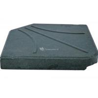 Kruisvoet betontegel 25 kg zwart - thumbnail