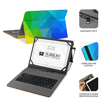 Bluetooth toetsenbord met tablethouder Subblim SUBKT1-USB053 Qwerty Spaans Multicolour Spaans Bluetooth toetsenbord met tablethouder Subblim SUBKT1-USB053 Qwerty Spaans Multicolour Spaans