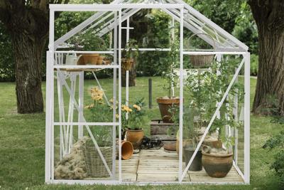 Royal Well | Kate IV Full Options Tuinkas | Veiligheidsglas 3 mm | Wit