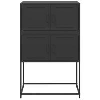 Dressoir 68,5x38,5x107 cm staal zwart - thumbnail
