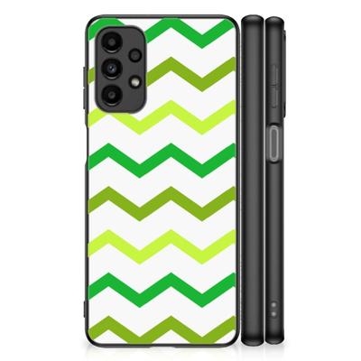 Samsung Galaxy A13 4G Back Case Zigzag Groen