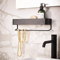 Wandrek met handdoekrek Sealskin Brix 35 cm Zwart - thumbnail