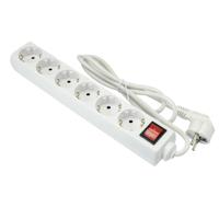 Enzo Entac TCD RA 6-voudig 1.5meter snoer met schakelaar wit 6872010 - thumbnail