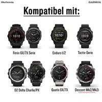 Garmin Fenix/Epix, QuickFit Horlogeband, Siliconen, 26mm, Zwart - thumbnail