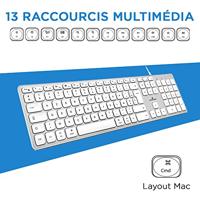 BLUESTORK-toetsenbord voor Mac bedraad - Franse lay-out - thumbnail