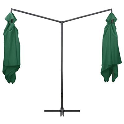 VidaXL Parasol dubbel met stalen paal 250x250 cm groen