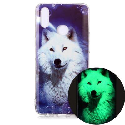 Voor Samsung Galaxy A10s Lichtgevende TPU Soft Protective Case (Starry Sky Wolf)