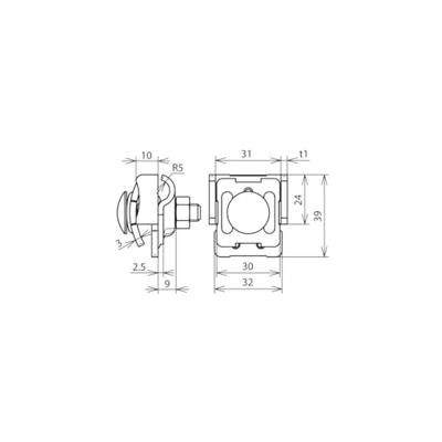 DEHN FK KB 6.10 KBF0.7 8 V2A Flensklem 1 stuk(s)