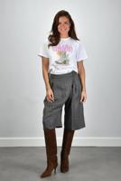 Ganni short A1110013 pewter melange - thumbnail