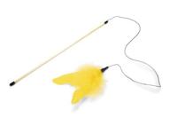 Beeztees kattenhengel nobil - kattenspeelgoed - geel - 42cm - thumbnail