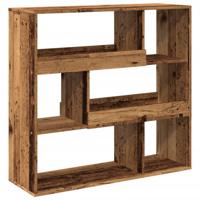 Boekenkast / kamerscherm 100x33x94,5 cm oud houtkleurig - thumbnail