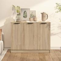 Dressoir 90,5x30x70 cm bewerkt hout sonoma eikenkleurig - thumbnail