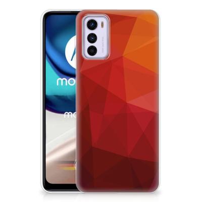 TPU Hoesje voor Motorola Moto G42 Polygon Red TPU Hoesje voor Motorola Moto G42 Polygon Red