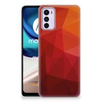 TPU Hoesje voor Motorola Moto G42 Polygon Red - thumbnail