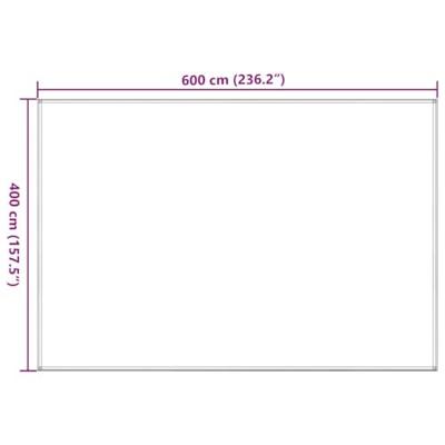 VidaXL Tenttapijt 400x600 cm hdpe antracietkleurig en wit