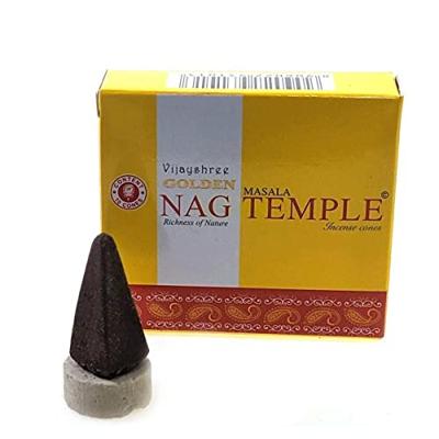Golden Nag Tempel Wierookkegels (1 pakje)