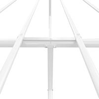 Bedframe met hoofdbord metaal wit 160x200 cm - thumbnail