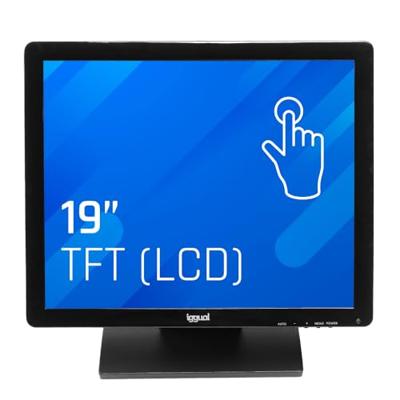 iggual - 19 inch LCD-monitor - Touchscreen MTL15C - Vesa 75 x 75 - Compatibel met Windows en MS-Back - Gewicht 6 kg - Kleur Zwart