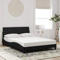 Bed met matras fluweel zwart 140x200 cm - thumbnail