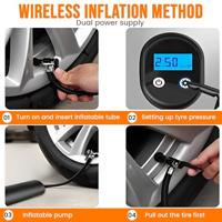 Technaxx TX-157 Compressor 8 bar Opbergbox/tas, Digitaal display, Incl. 1 accu, Met werklamp, Automatische afschakeling, 12- en 230V-laadbaar - thumbnail