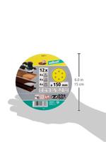 Wolfcraft Hechtschuurschijven | K60, K120, K240 | Ø150mm | 12 stuks - 1838000 - thumbnail