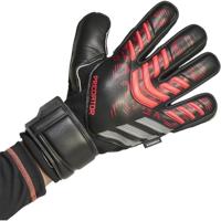 adidas Predator Match Fingersave Keepershandschoenen Zwart Rood Grijs - thumbnail