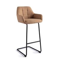 Jesper Home Barkruk 'Noto' Arch Black, kleur Toasted Toffee (zithoogte 75cm) - thumbnail