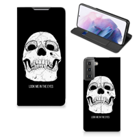 Mobiel BookCase Samsung Galaxy S21 Plus Skull Eyes - thumbnail