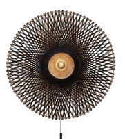 GOOD&MOJO Wandlamp 'Kalimantan' Bamboe, 87cm, kleur Zwart/Naturel - thumbnail
