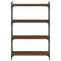 Boekenkast 4-laags 80x30x120 cm bewerkt hout bruineikenkleurig - thumbnail