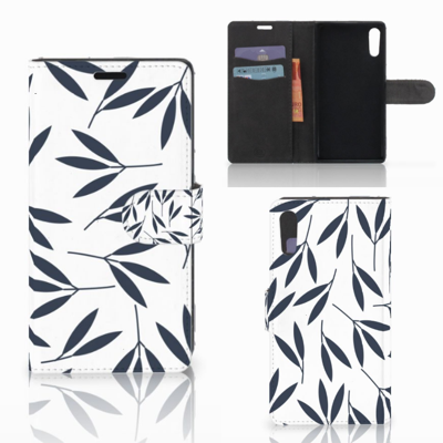 Sony Xperia XZ | Sony Xperia XZs Hoesje Leaves Blue Sony Xperia XZ | Sony Xperia XZs Hoesje Leaves Blue