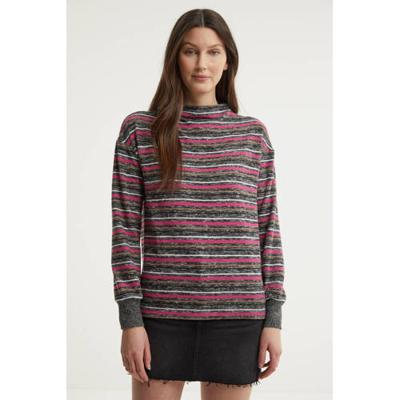 edc Women gestreepte top grijs/roze