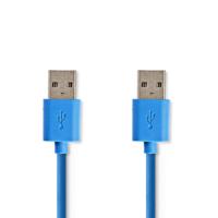 Nedis USB-Kabel | USB-A Male | USB-A Male | 5 Gbps | 1 m | Blauw | 1 stuks - CCGP61000BU10 CCGP61000BU10 - thumbnail