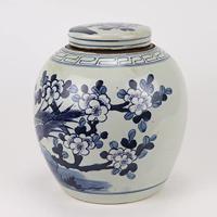 Fine Asianliving Chinese Gemberpot Blauw Wit - thumbnail