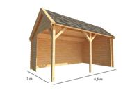 Overkapping Michelle-Zuzanna 450 cm bij 300 cm diep kapschuurdak Warentuin Collection - Warentuin collection - thumbnail