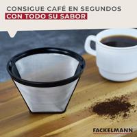 Fackelmann coffee&tea herbruikbaar koffiefilter no. 4 zilver/zwart - thumbnail