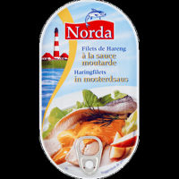 Norda Haringfilets in Mosterdsaus 200 g bij Jumbo - thumbnail