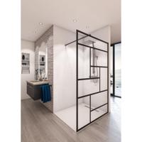 Inloopdouche BWS Free Time 120x200 cm Zwart Decor 5 Timeless Coating Mat Zwart Profiel Boss & Wessing - thumbnail