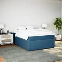 Boxspring met matras fluweel donkerblauw 160x200 cm - thumbnail