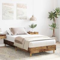 Bedframe zonder matras 100x200 cm spaanplaat bewerkt hout - thumbnail