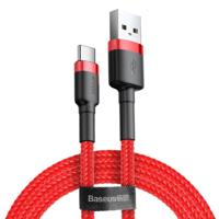 Baseus 2A type-C/USB-C Cafule robuuste oplaadkabel lengte: 3m (rood) - thumbnail