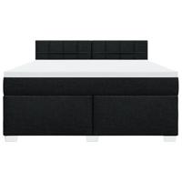 Boxspring met matras stof zwart 180x200 cm - thumbnail