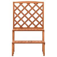 VidaXL Plantenrek met latwerk 70x42x115 cm massief vurenhout - thumbnail